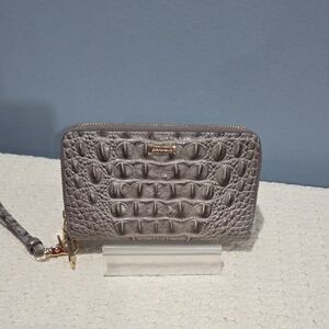 Brahmin Silver Crocodile Embossed Wallet